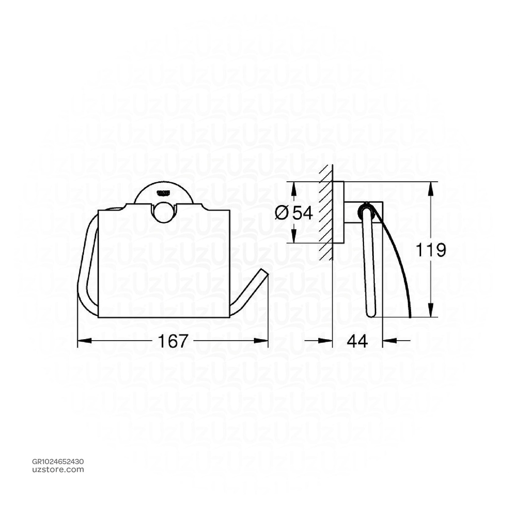 GROHE Essentials Toilet Paper Holder w/Cover 1024652430