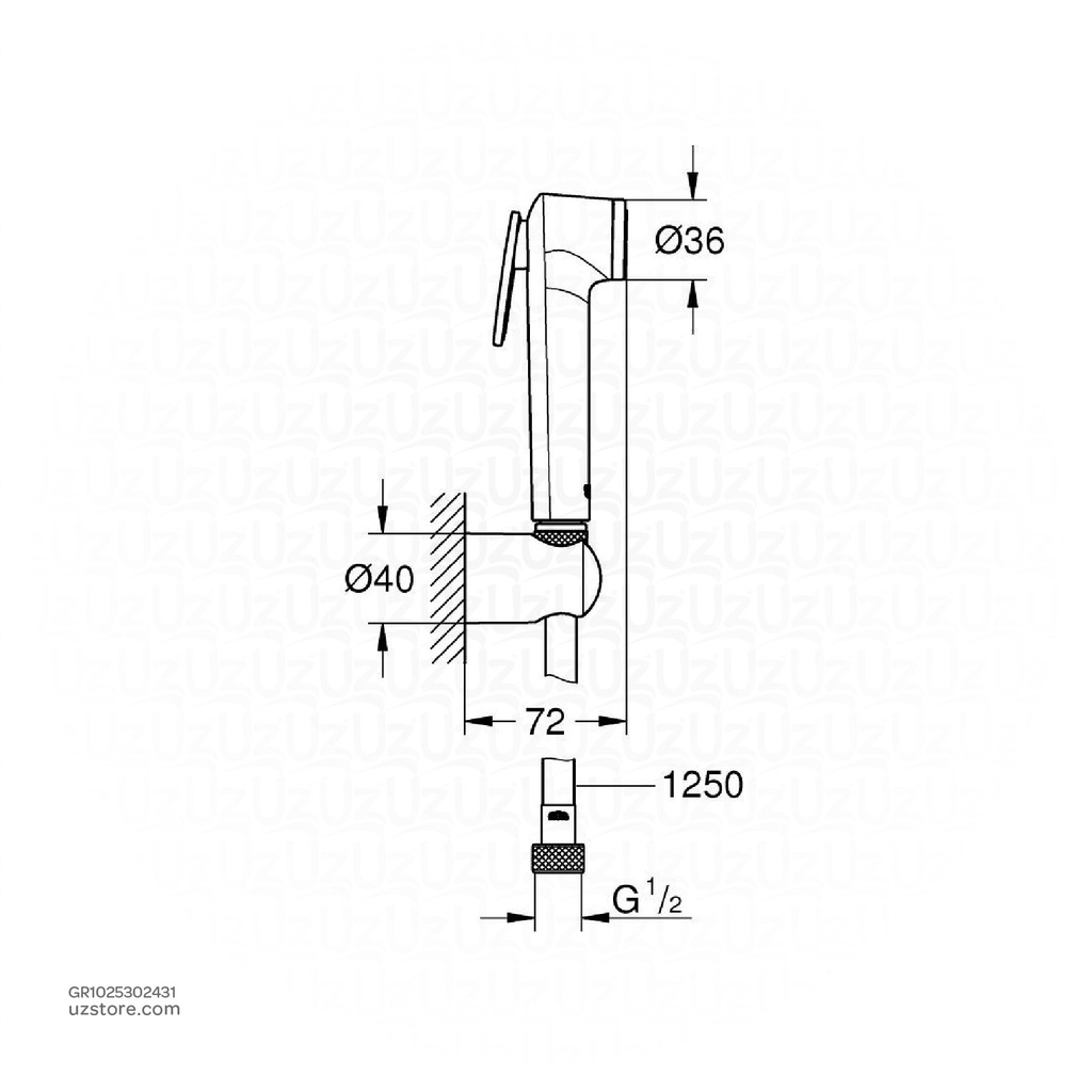 GROHE New Tempesta-F Trigger Spray Set 1025302431