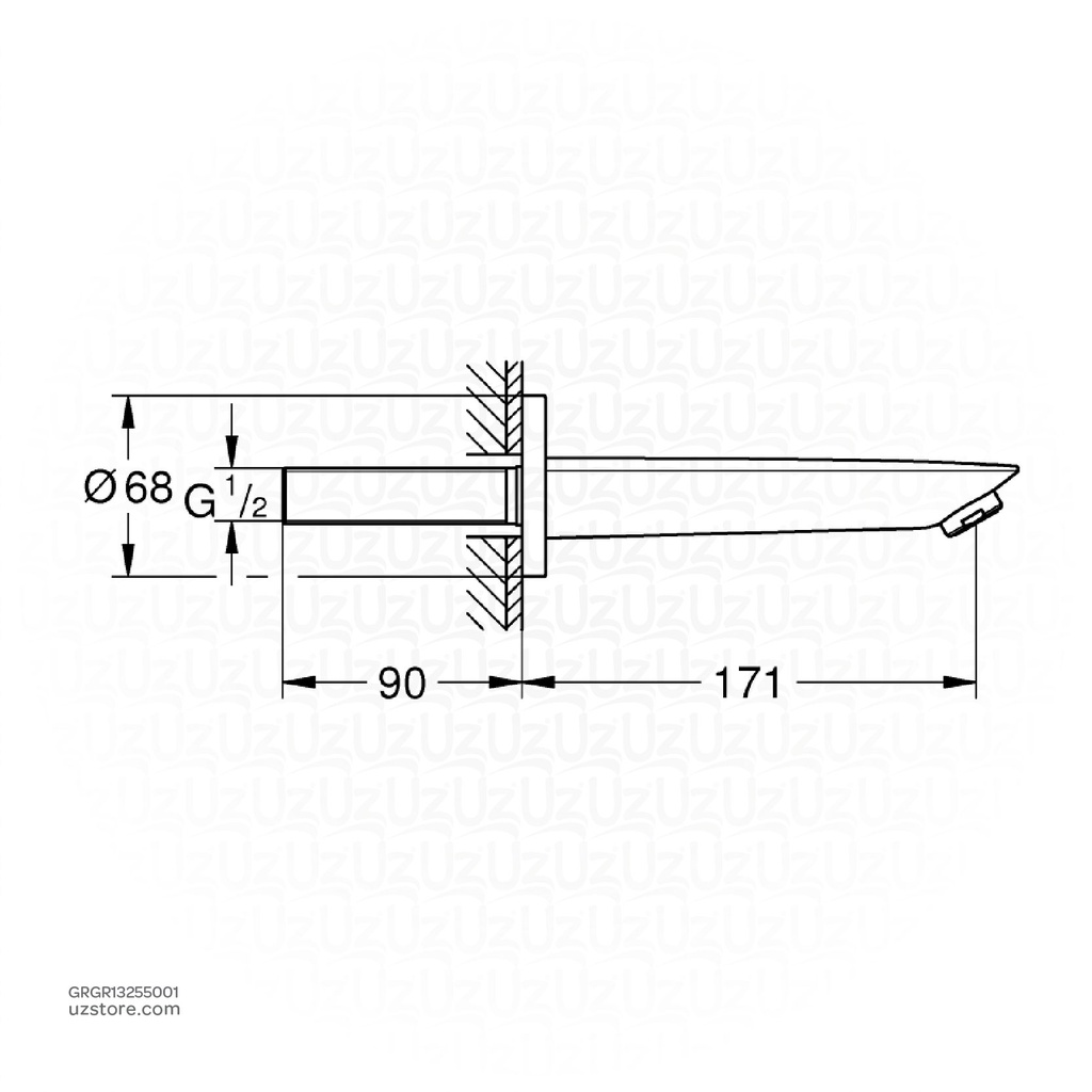 GROHE BauCosmopolitan bath spout exp 13255001