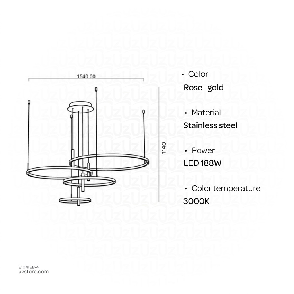 Pendant lamp Ø:1000*1
800*1
600*1
400*1 Stainless steel Black Mirror 3000K , 63782-10+8+6+4