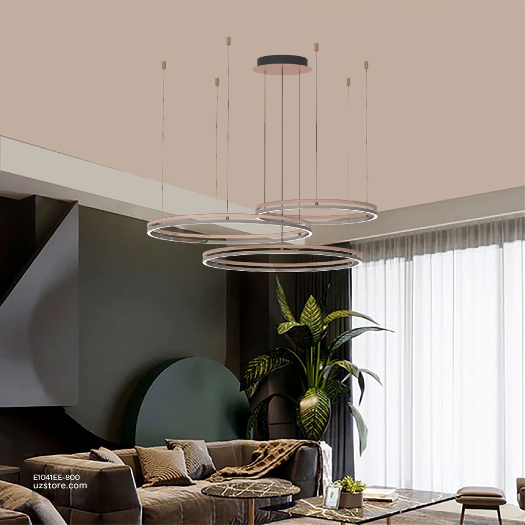 Pendant lamp Ø:800*2
600*1 Stainless steel Rose gold+Mirror Black 3000K , 81616-8+8+6