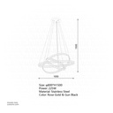 Pendant lamp Ø:1000*1
800*1
600*1 Stainless steel Rose gold+Mirror Black 3000K , 81616-10+8+6