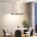 Pendant lamp Ø:600*1 Stainless steel Rose gold+Mirror Black 3000K , D81616-600