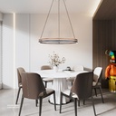 Pendant lamp Ø:600*1 Stainless steel Rose gold+Mirror Black 3000K , D81616-600