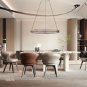 Pendant lamp Ø:800*1 Stainless steel Rose gold+Mirror Black 3000K , D81616-800