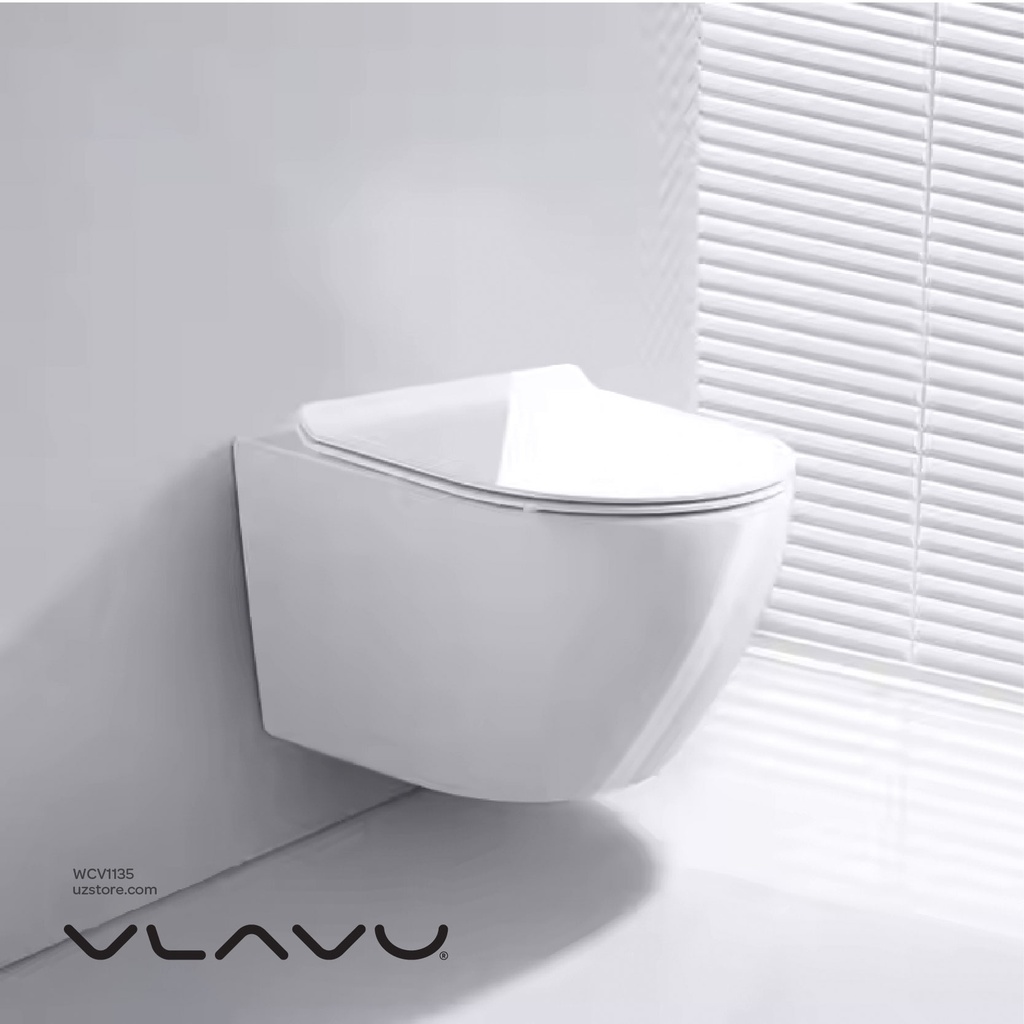 Vlavu wall-hung toilet ( WC ) Tornado Flushing System P-trap: 180mm roughing-in UF seat & cover 490*360*355mm CB.16.0111