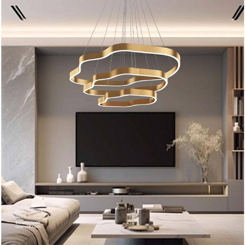 Pendant lamp L:1000*W700*H300 Stainless steel Mirror Black 3000K , 22514-3