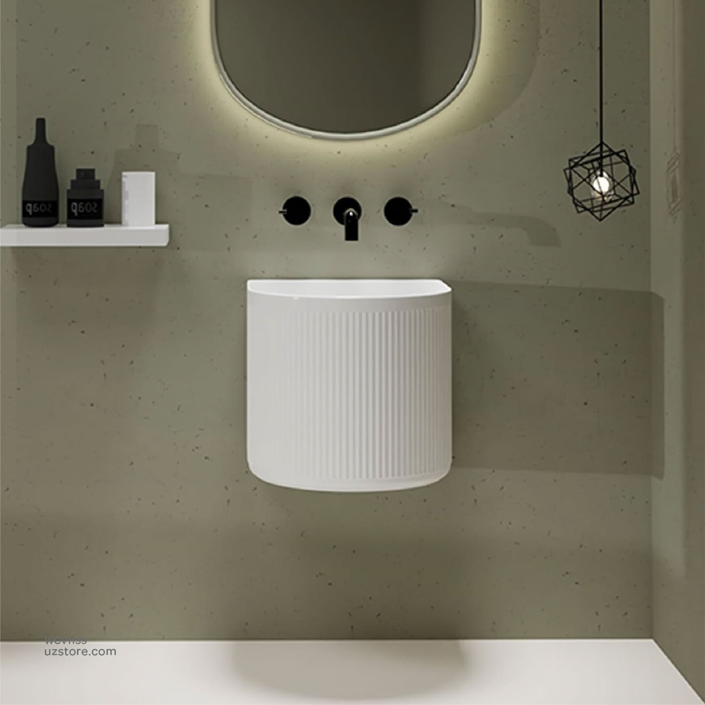 Vlavu Wall-hung basin
 Fixing to wall with back 530x440x360mm CB.39.0001