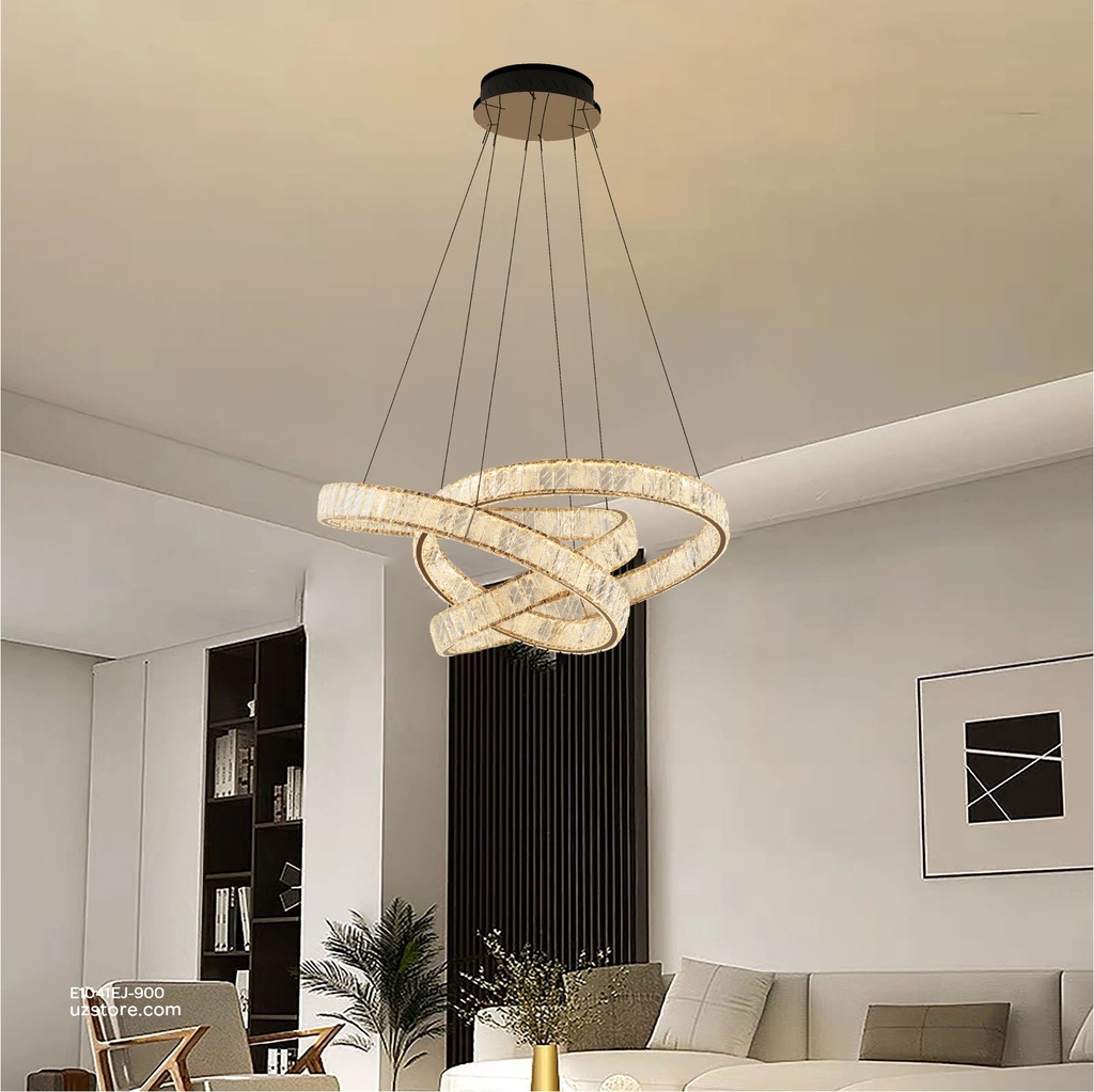 Pendant lamp Ø:900*W700*H1200 Stainless steel+Crystal Rose gold 3000K , 28550-900