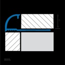 UROSHRINK Spain Tile Corner Steel Trim 171A-PB Plata Brillo 10MM (ES) Bright Silver