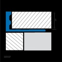 UROSHRINK Spain Tile Corner Steel Trim 183A-NM-12 Negro Mate 12MM (ES) Matt Black