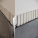 UROSHRINK Spain Tile Corner Steel Trim 183A-PC-12 Plata Cepillado 12MM (ES) Brushed Silver