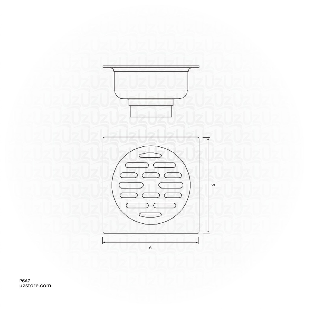 Aqua SS Floor drain 6*6 SX-AQD-615P