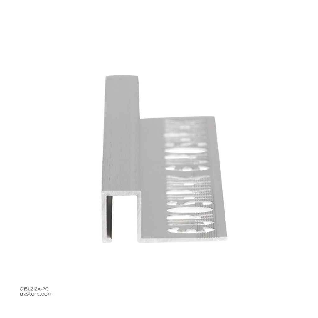 UROSHRINK Spain Tile Corner Steel Trim 212A-PC Plata Ceillado 10MM (ES) Brushed Silver