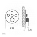 GROHE GRT SmartControl THM trimset round 3SC 29121DA0