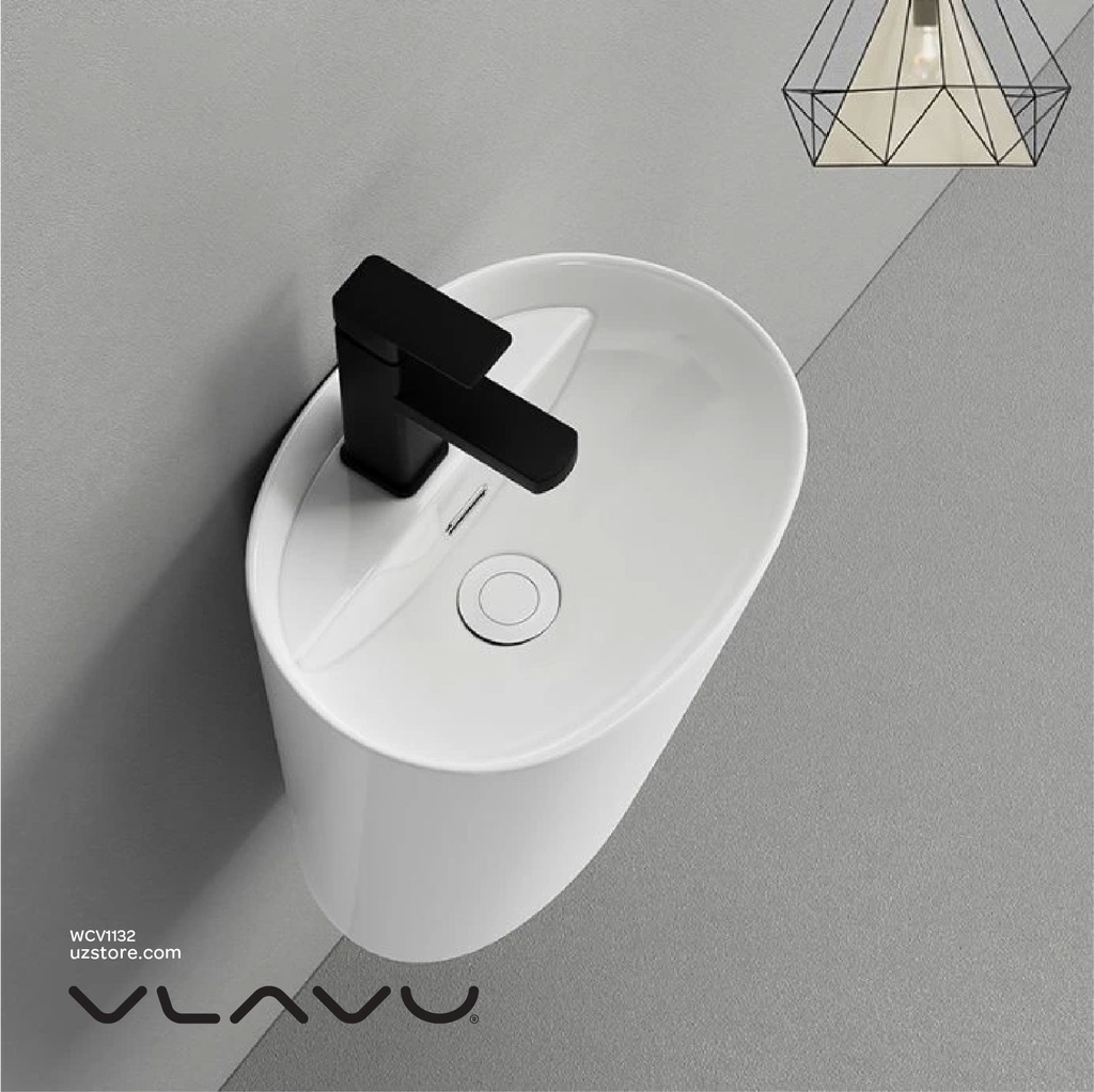 Vlavu Wall-hung basin
 Fixing to wall with back 530x440x360mm CB.39.0001