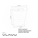 Vlavu Wall-hung basin
 Fixing to wall with back 530x440x360mm CB.39.0001