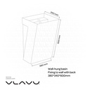 Vlavu Wall-hung basin
 Fixing to wall with back 530x440x360mm CB.39.0001