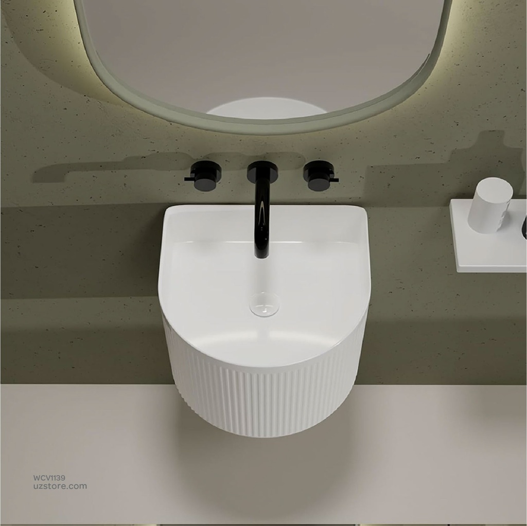 Vlavu Wall-hung basin
 Fixing to wall with back 530x440x360mm CB.39.0001