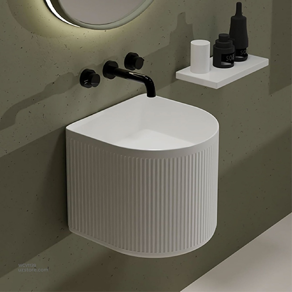 Vlavu Wall-hung basin
 Fixing to wall with back 530x440x360mm CB.39.0001