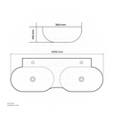 Vlavu Wall-hung basin
 Fixing to wall with back 530x440x360mm CB.39.0001