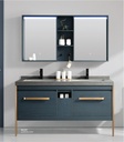 WashBasin Cabinet With led mirror cabinet PL-2635 Dark Blue 150*50
