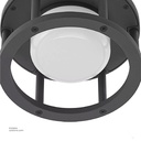 Outdoor LED light, Matt Black, 18W, 3000-3500K, Die casting aluminum+PC(anti UV), SMD, φ170*135MM, SH-202291RD/135