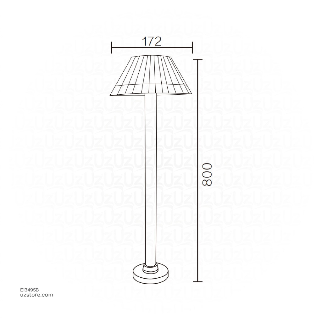 Outdoor LED light, Matt Black, 12W, 3000-3500K, Die casting aluminum+PC(anti UV), SMD, φ172*600MM, SH-2022111RD/600