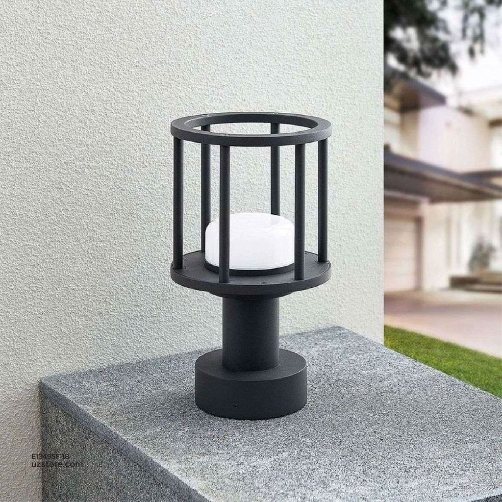 Outdoor LED light, Matt Black, 18W, 3000-3500K, Die casting aluminum+PC(anti UV), SMD, φ170*300MM, SH-202291RD/300