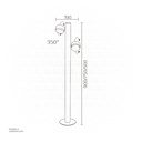 Outdoor LED light, Matt Black, 25W, 3000-3500K, Die casting aluminum+PC(anti UV)+glass, SMD, 190*750MM, SH-202292PC/750