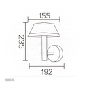 Outdoor LED light, Matt Black, 12W, 3000-3500K, Die casting aluminum+PC(anti UV), SMD, 195*155*235mm, SH-W2022111FD