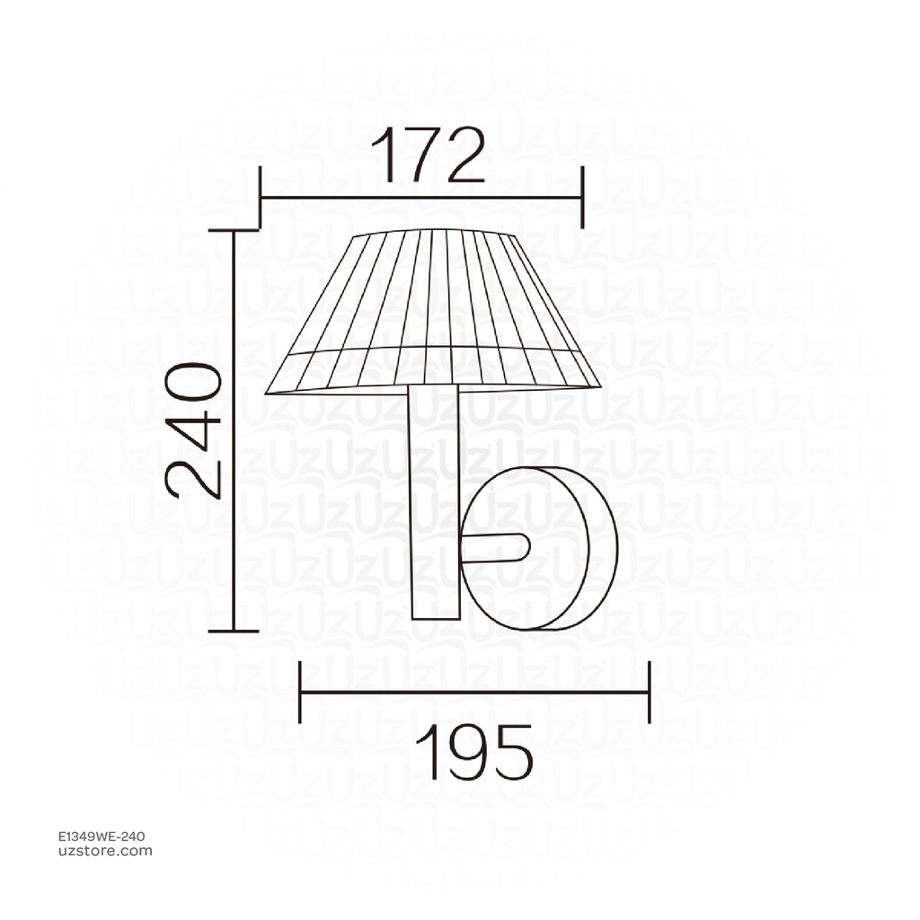 Outdoor LED light, Matt Black, 12W, 3000-3500K, Die casting aluminum+PC(anti UV), SMD, 195*172*240mm, SH-W2022111RD