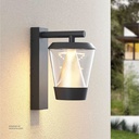 Outdoor LED light, Matt Black, 16W, 3000-3500K, Die casting aluminum+PC(anti UV), SMD, 220*170*190MM, SH-W202237S-DB