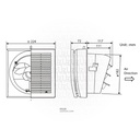 KDK EXAUST FAN 6" RD - 2GLASS