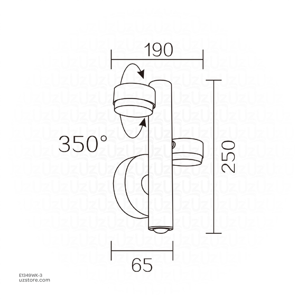 Outdoor LED light, Matt Black, 35W, 3000-3500K, Die casting aluminum+PC(anti UV)+glass, SMD+COB, 190*65**250mm, SH-W202292PC-2