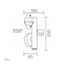 Outdoor LED light, Matt Black, 35W, 3000-3500K, Die casting aluminum+PC(anti UV)+glass, SMD+COB, 190*65**250mm, SH-W202292PC-2