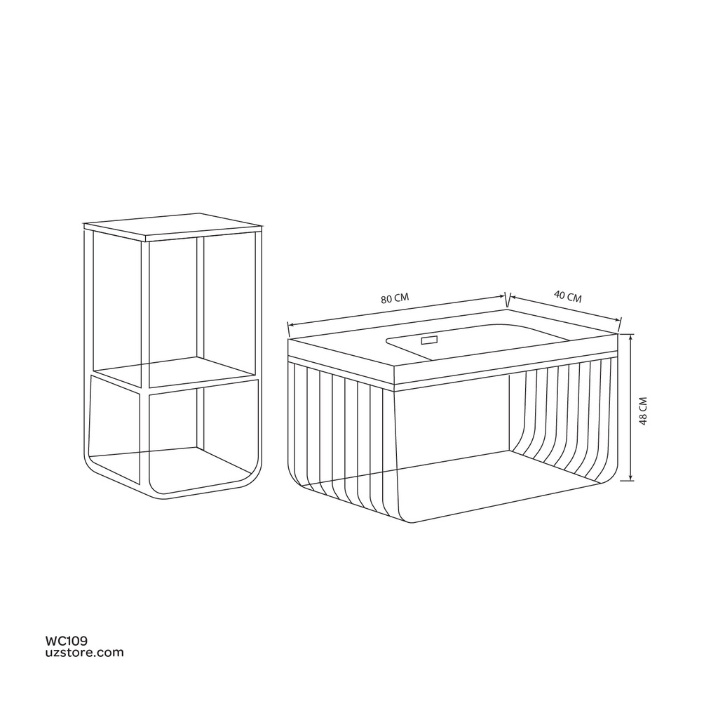 WashBasin Cabinet,Shelf, Side Cabinet and Mirror with LED light KZA-2125080  80*48*40 CM