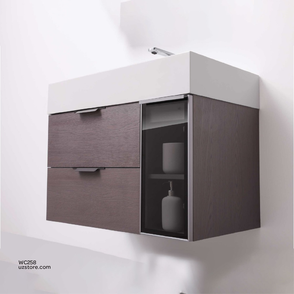 WashBasin Cabinet, Side Cabinet and Mirror  with LED light KZA-2398080 800*480*480