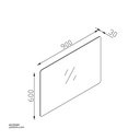 Mirror with LED light, Touch Switch; Color temperature adjustable function and anti-fog function  KZA-23106090M  900*600*30 