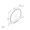 Mirror with LED light, microwave sansor, with shelf  KZA-23102090M 800*800*25