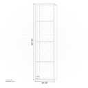 Matte Black Stainless steel Quadruple Niche wall with light  , B4024B-LED-L