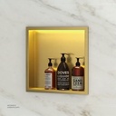 Gold Stainless steel Niche wall with light 32x32x12.5cm , B1011K-LED