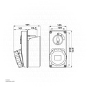 GEWISS Interlocked Socket Vertical 63A 5PIN IP67(GW67264N)