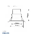 uzstore  Philips Semi-deep Recessed Family, 11 W, 950 lm, 3000K, Metallic Grey RS280 G2 RC Rd D75 11W 30K 50D Warm white 929004150807 EPH230SR-11W-03.webp
