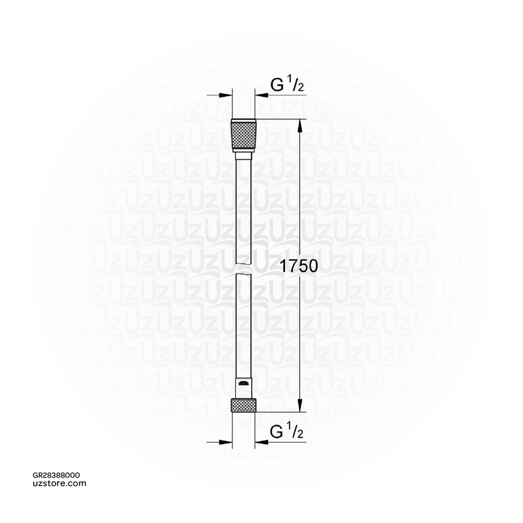 GROHE Silverflex Shower hose TwistStop 1750 , 28388000 , chrome