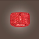  Red cylindrical Straw Hanging light 3374