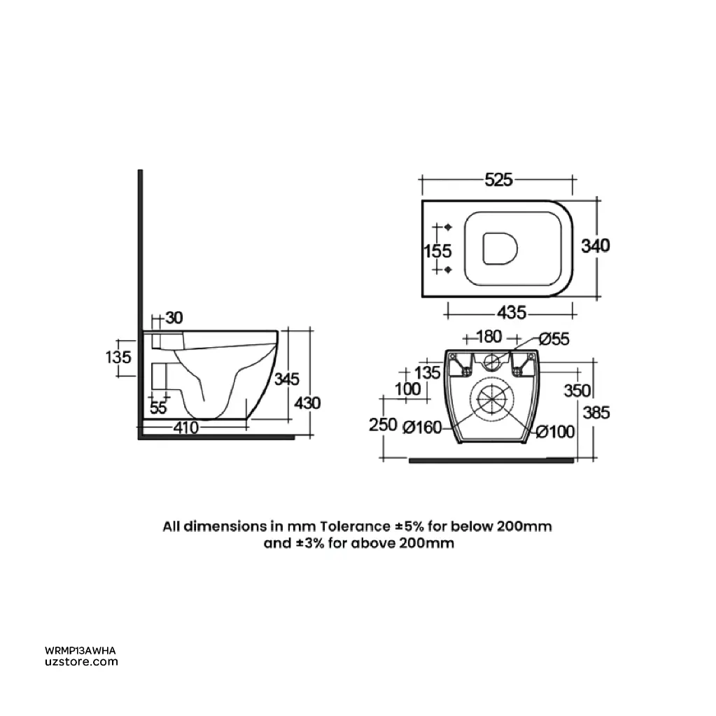 uzstore RAK- Metropolitan Wall Hung WC MP13AWHA WRMP13AWHA-03.webp