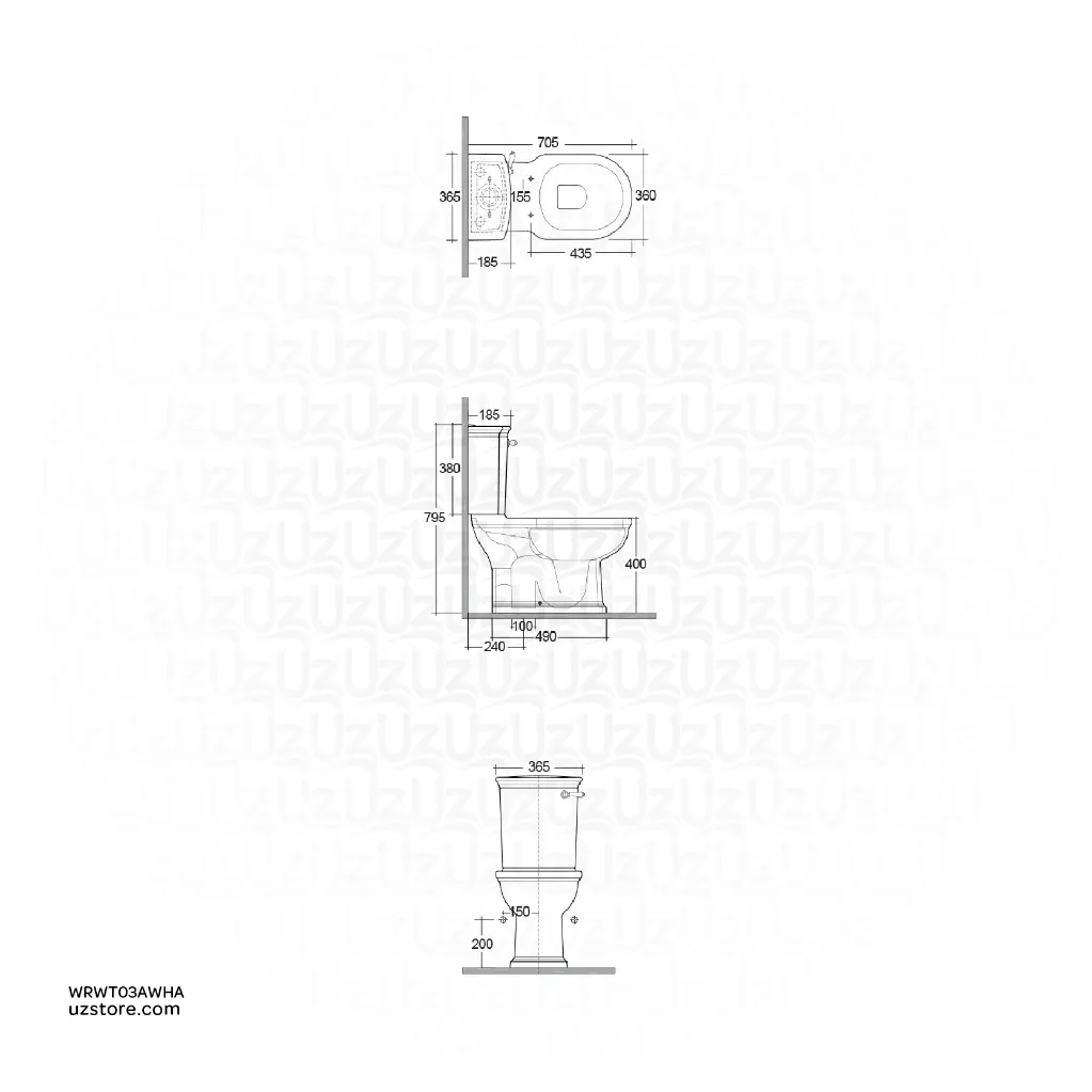 uzstore RAK Ceramic Washington Water Closet S trap  WT03AWHA WRWT03AWHA-02.webp