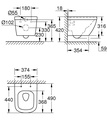 EURO Ceramic wc wall hung + EURO ceramic wc-seat soft close  GROHE