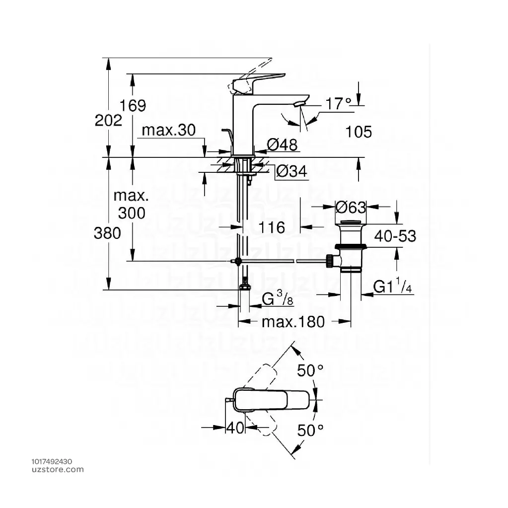 uzstore GROHE  GROHE Cubeo SLM Basin S 1016942430 GR1017492430-03.webp